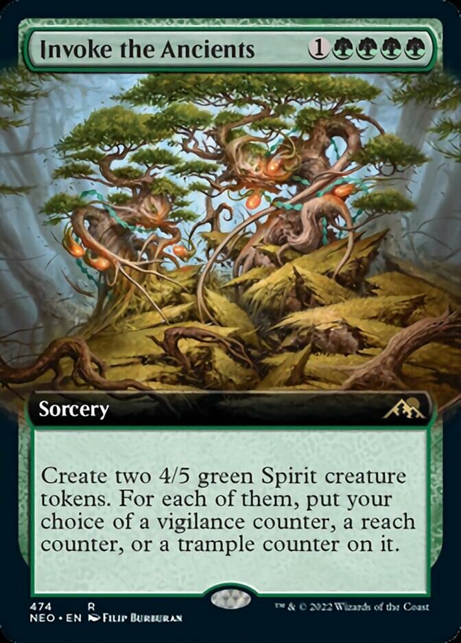 Invoke the Ancients (Extended Art) [Kamigawa: Neon Dynasty] | Good Games Cannington