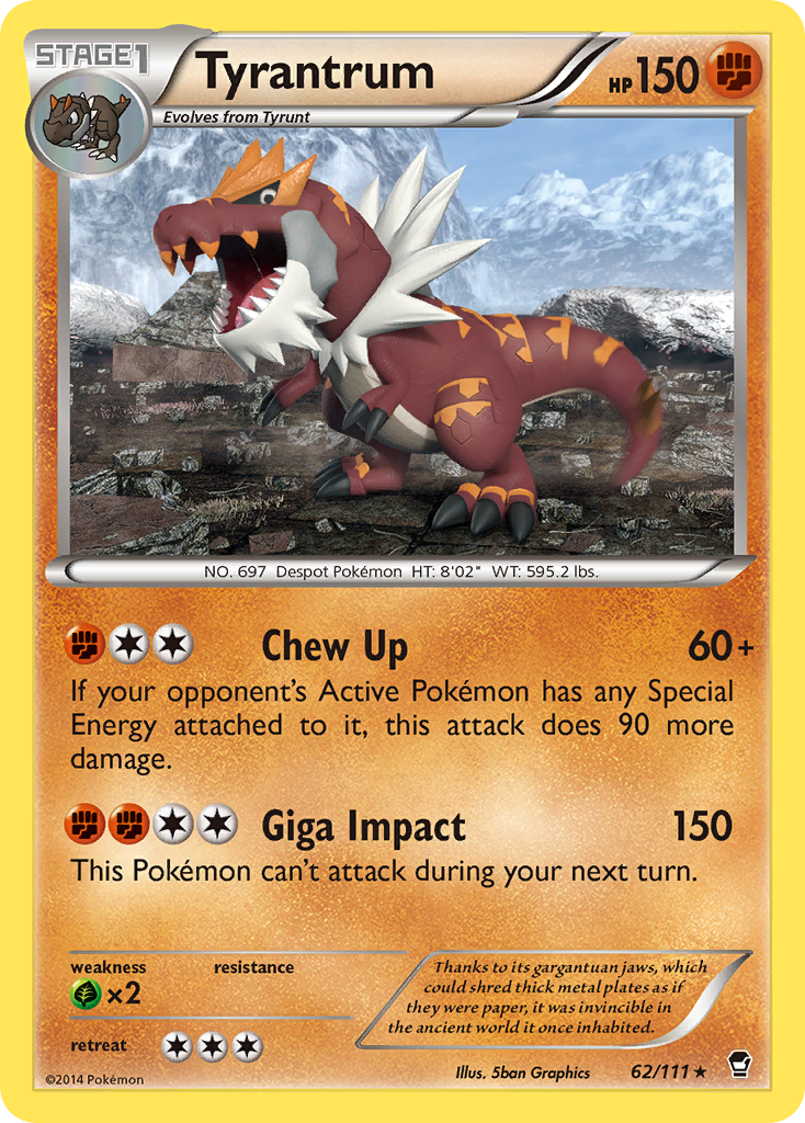 Tyrantrum (62/111) [XY: Furious Fists] | Good Games Cannington
