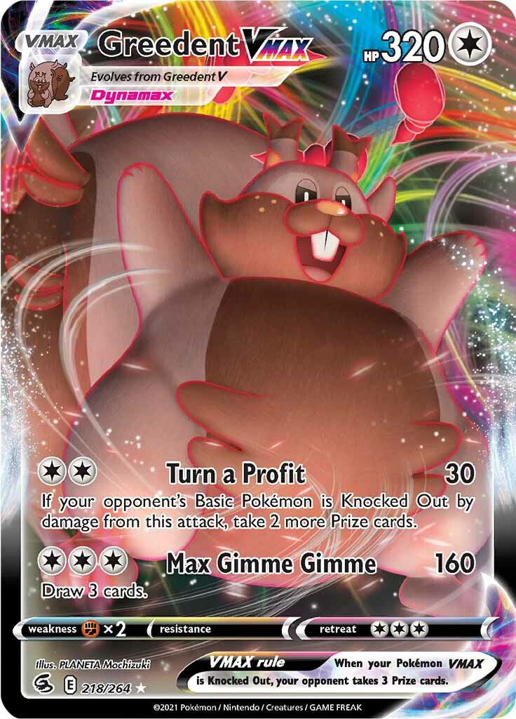 Greedent VMAX (218/264) [Sword & Shield: Fusion Strike] | Good Games Cannington