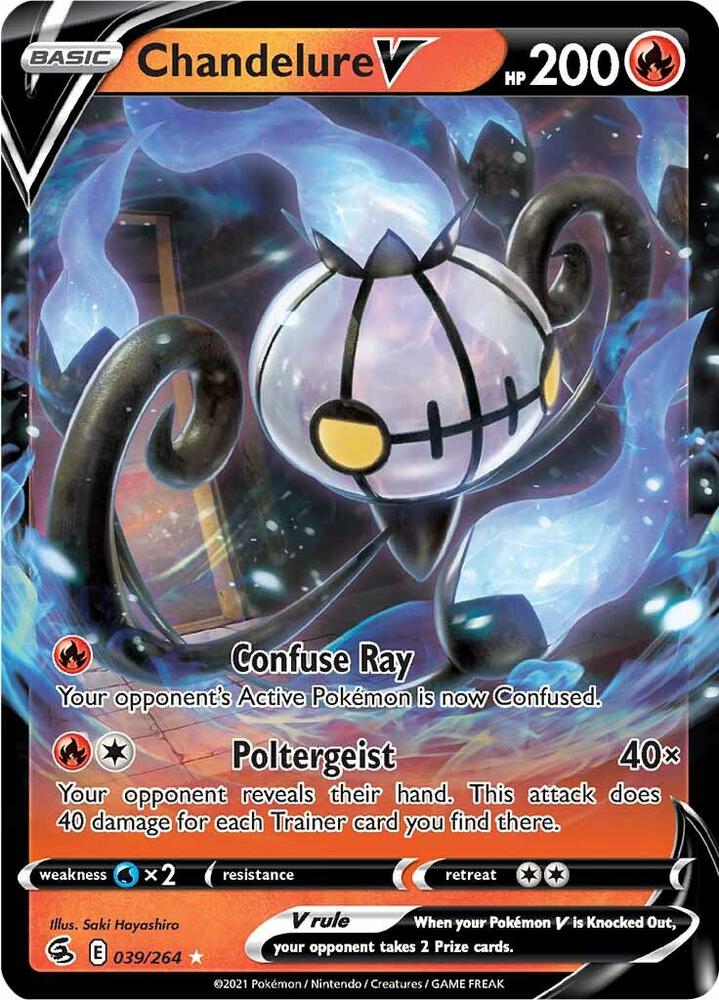 Chandelure V (SWSH08: Fusion Strike)  - Holofoil | Good Games Cannington