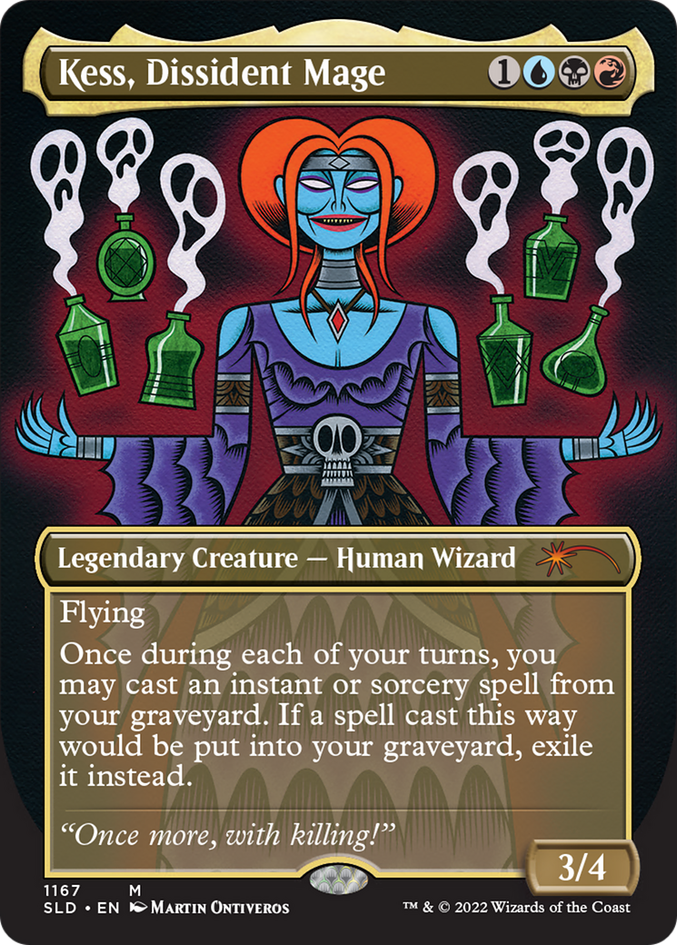 Kess, Dissident Mage (Borderless) [Secret Lair Drop Series] | Good Games Cannington