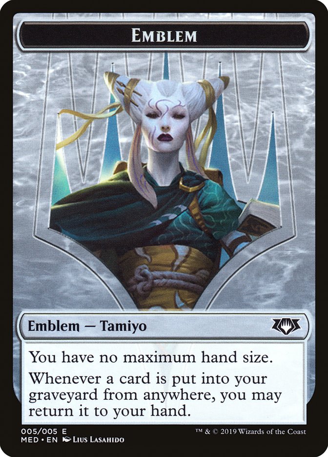 Tamiyo, the Moon Sage Emblem [Mythic Edition Tokens] | Good Games Cannington