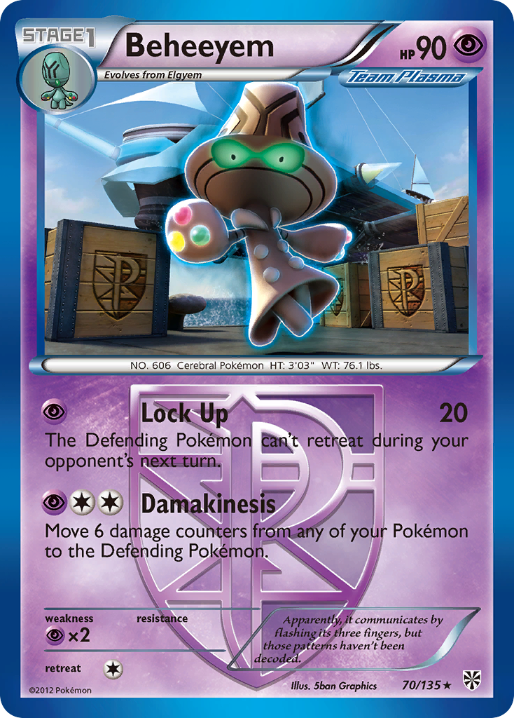 Beheeyem (70/135) [Black & White: Plasma Storm] | Good Games Cannington