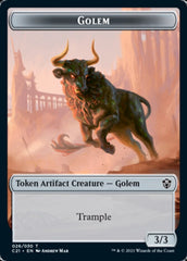 Golem (026) // Thopter Double-Sided Token [Commander 2021 Tokens] | Good Games Cannington