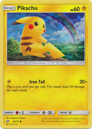 Pikachu (28/73) (Cracked Ice Holo) [Miscellaneous Cards] | Good Games Cannington