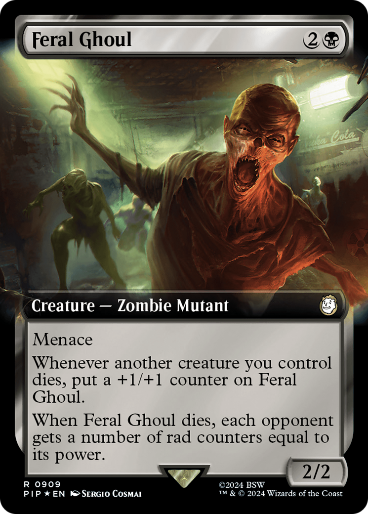 Feral Ghoul (Extended Art) (Surge Foil) [Fallout] | Good Games Cannington