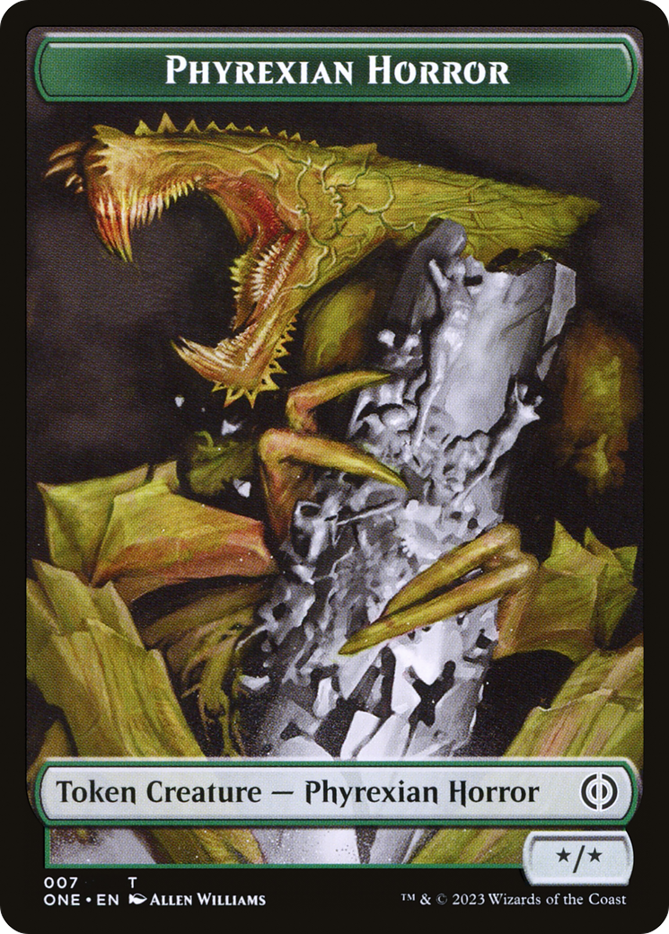Phyrexian Horror Token (007) [Phyrexia: All Will Be One Tokens] | Good Games Cannington
