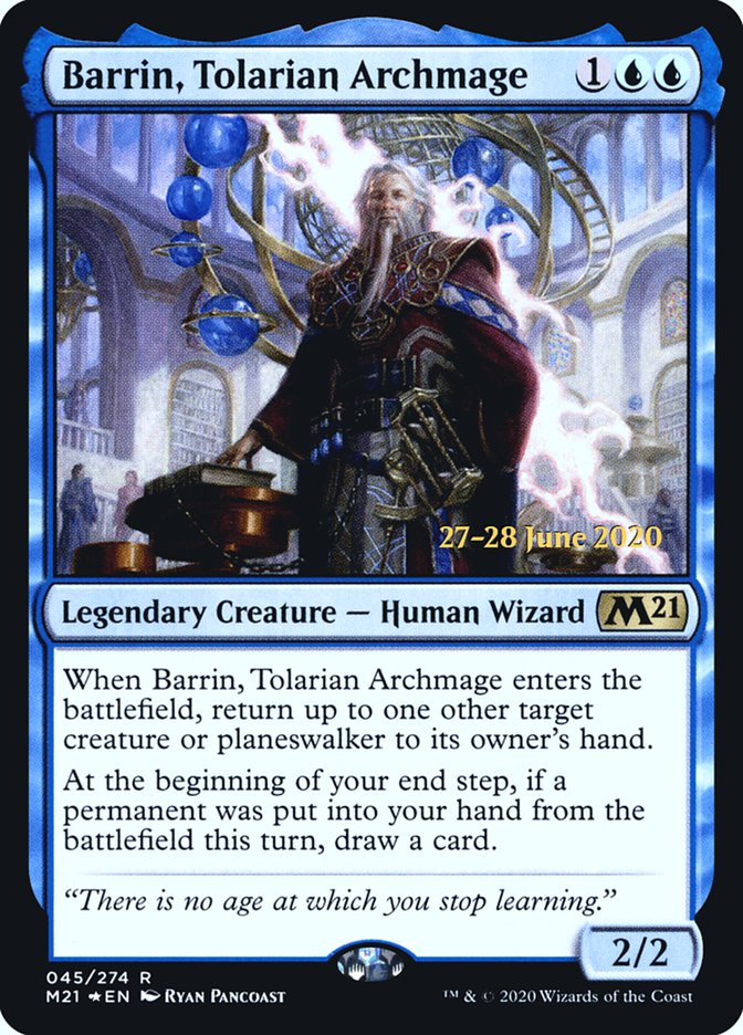 Barrin, Tolarian Archmage [Core Set 2021 Prerelease Promos] | Good Games Cannington