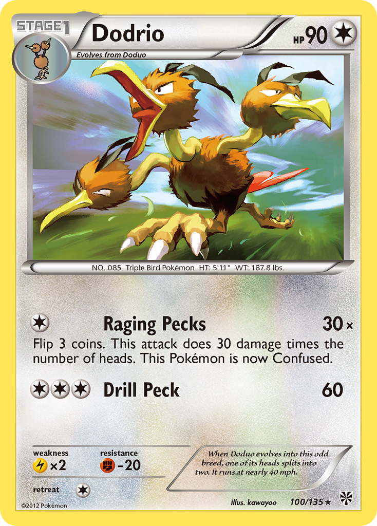 Dodrio (100/135) [Black & White: Plasma Storm] | Good Games Cannington