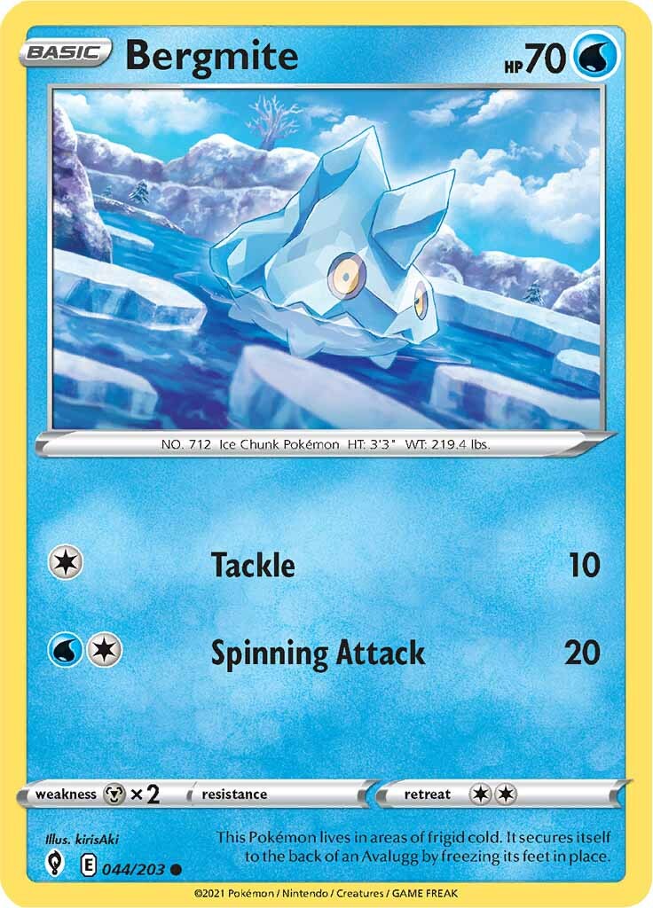 Bergmite (044/203) [Sword & Shield: Evolving Skies] | Good Games Cannington