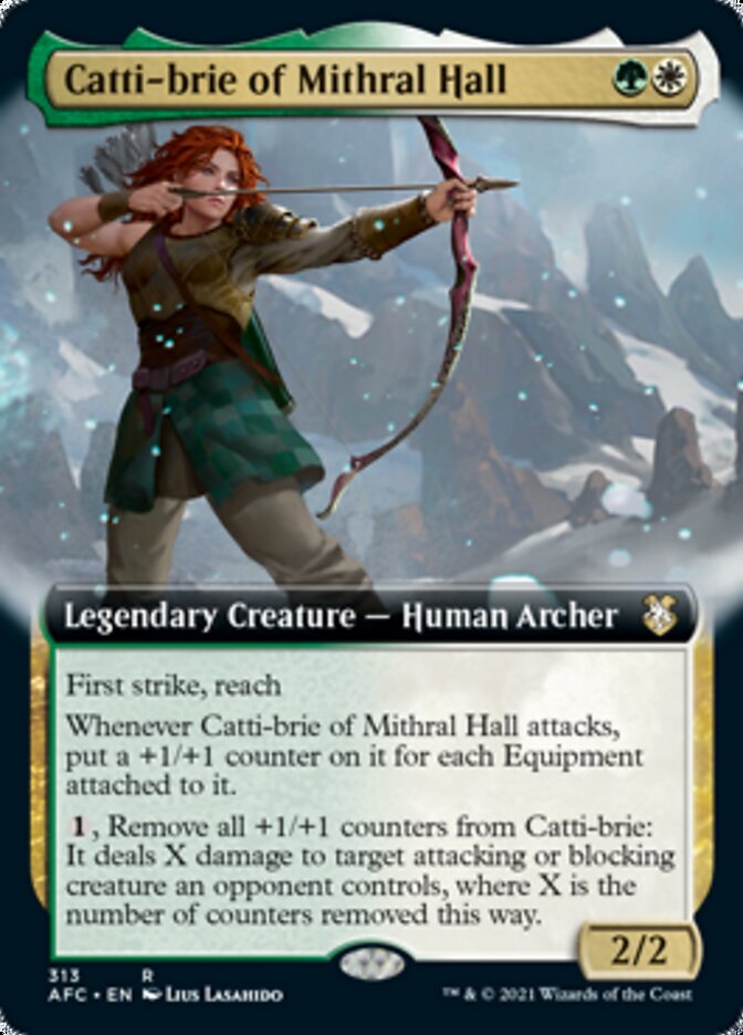 Catti-brie of Mithral Hall (Extended Art) [Dungeons & Dragons: Adventures in the Forgotten Realms Commander] | Good Games Cannington