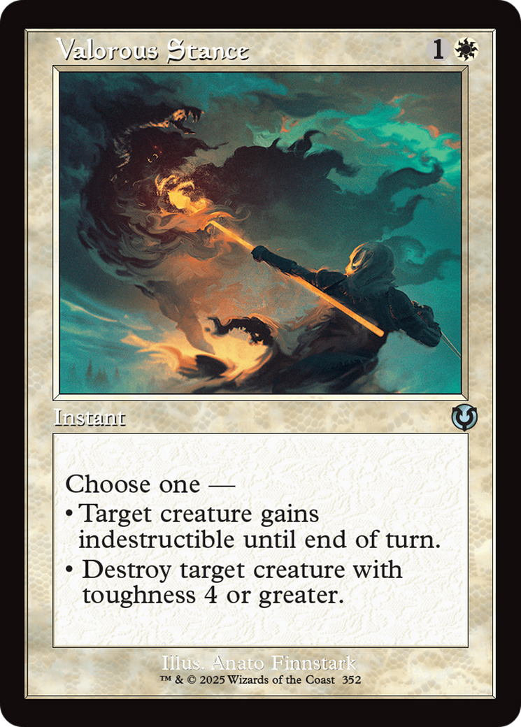 Valorous Stance (Retro Frame) [Innistrad Remastered] | Good Games Cannington