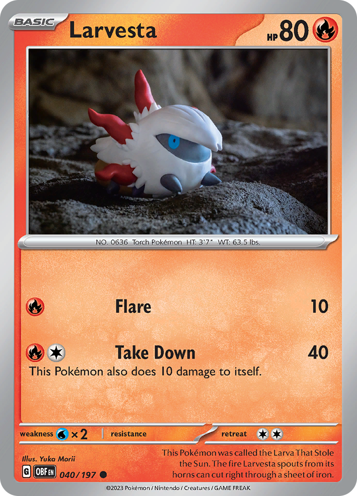 Larvesta (040/197) [Scarlet & Violet: Obsidian Flames] | Good Games Cannington