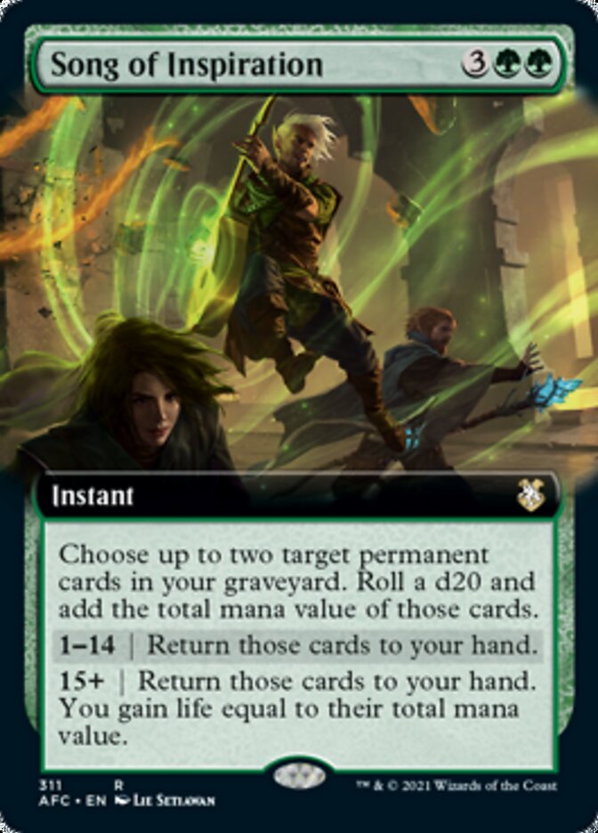 Song of Inspiration (Extended Art) [Dungeons & Dragons: Adventures in the Forgotten Realms Commander] | Good Games Cannington