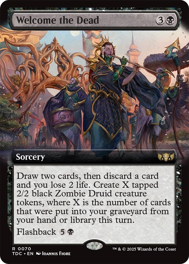 Welcome the Dead 70 (Commander: Tarkir: Dragonstorm)  - Extended Art | Good Games Cannington