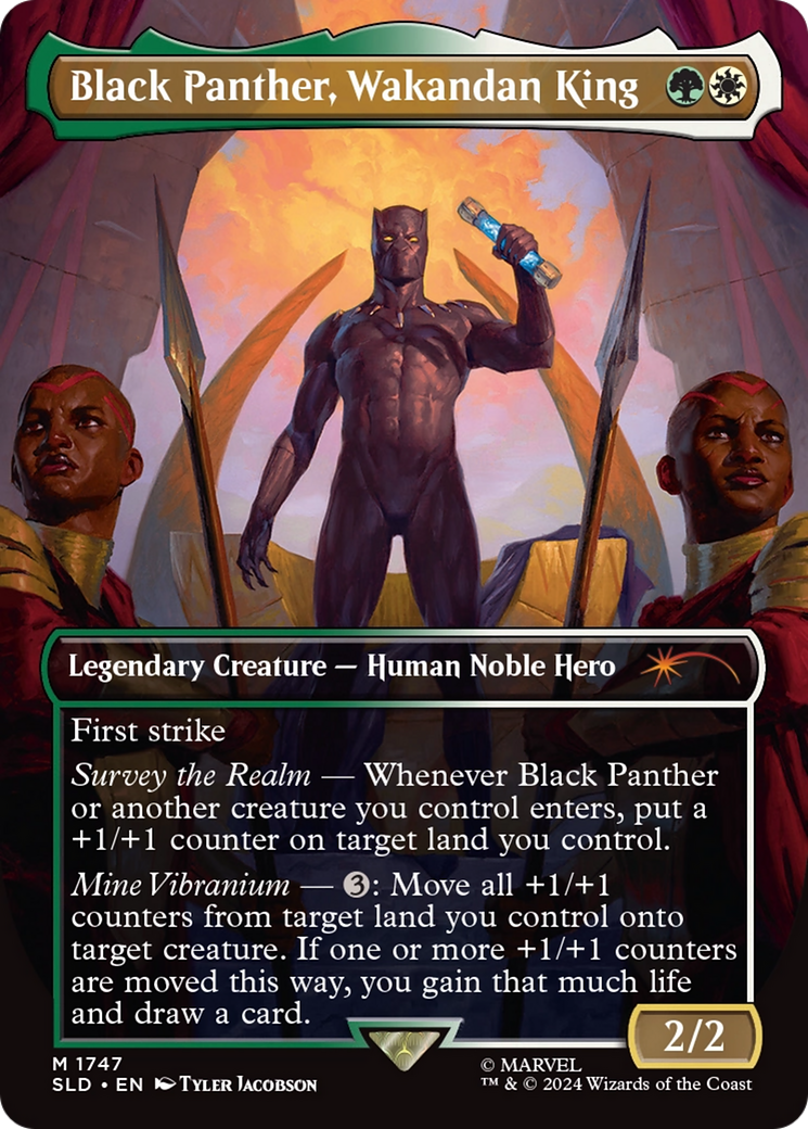 Black Panther, Wakandan King (Rainbow Foil) [Secret Lair Drop Series] | Good Games Cannington