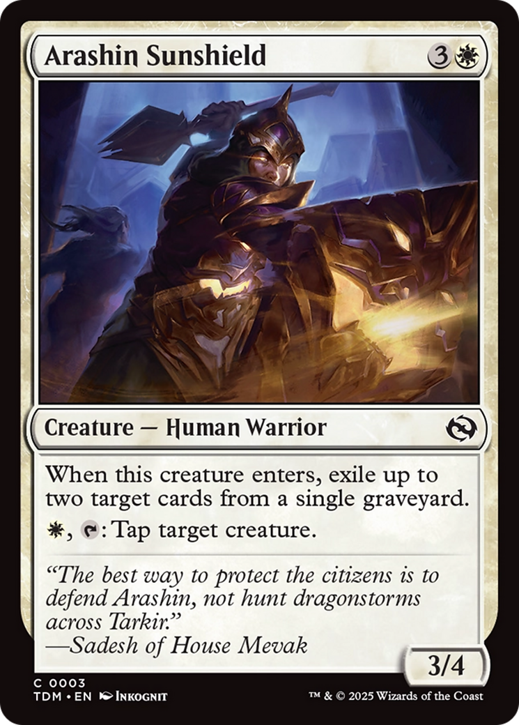 Arashin Sunshield [Tarkir: Dragonstorm] | Good Games Cannington