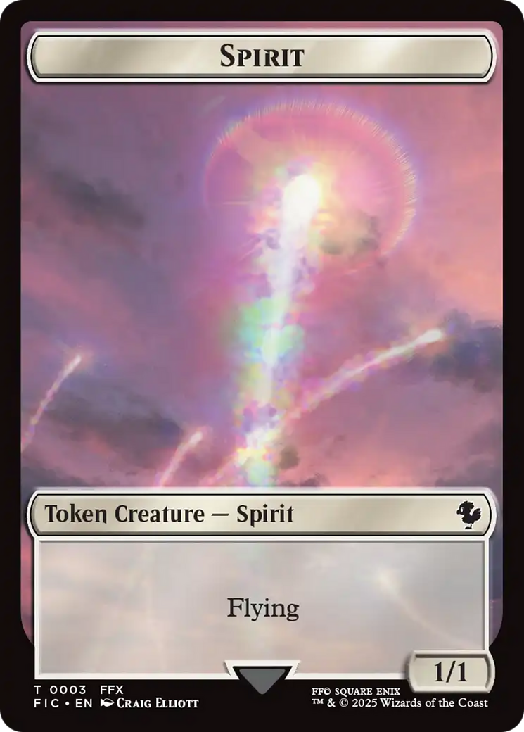 Spirit // Hero (0003) Double-Sided Token [FINAL FANTASY Commander Tokens] | Good Games Cannington