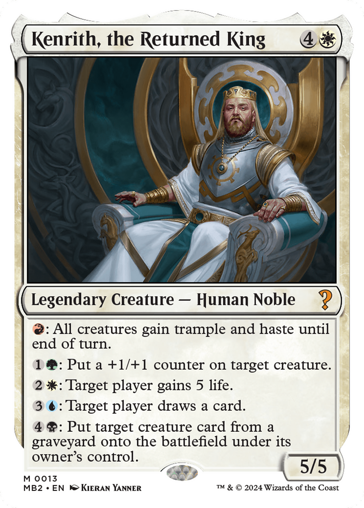 Kenrith, the Returned King (White Border) [Mystery Booster 2] | Good Games Cannington