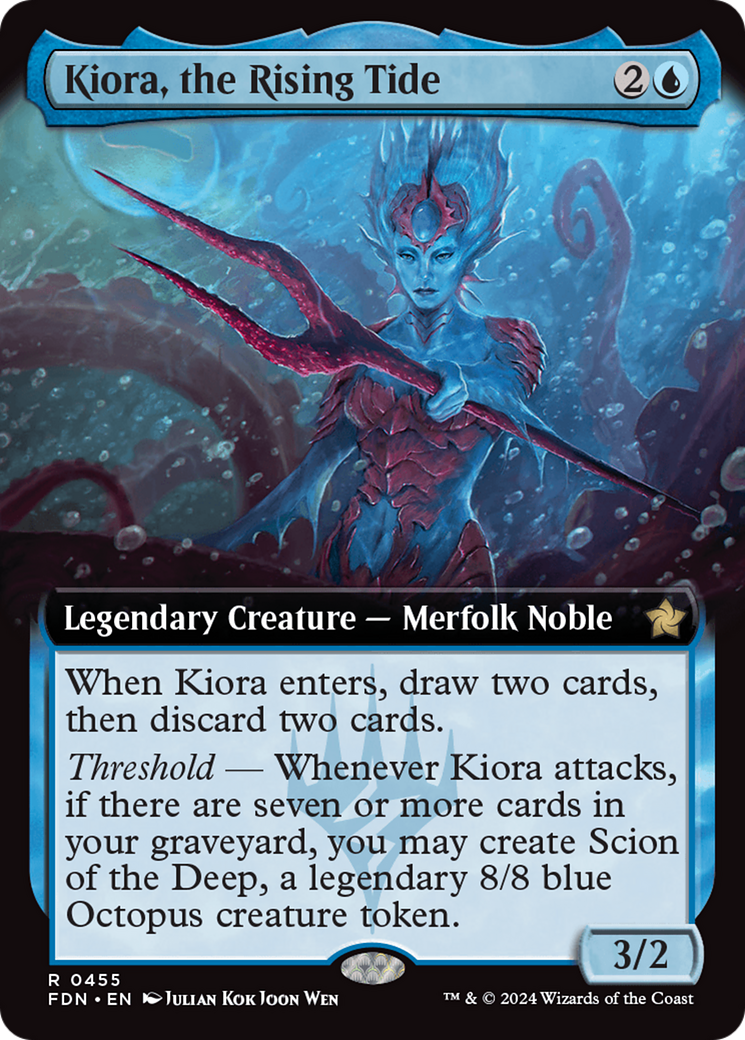 Kiora, the Rising Tide (Extended Art) [Foundations] | Good Games Cannington