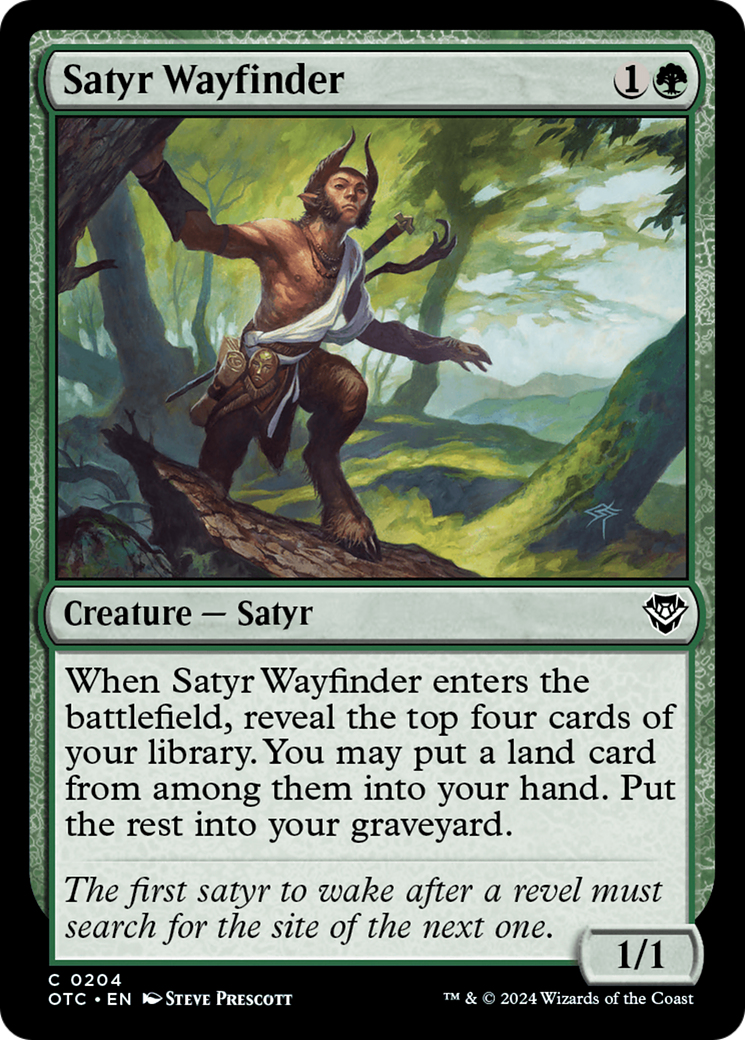 Satyr Wayfinder [Outlaws of Thunder Junction Commander] | Good Games Cannington