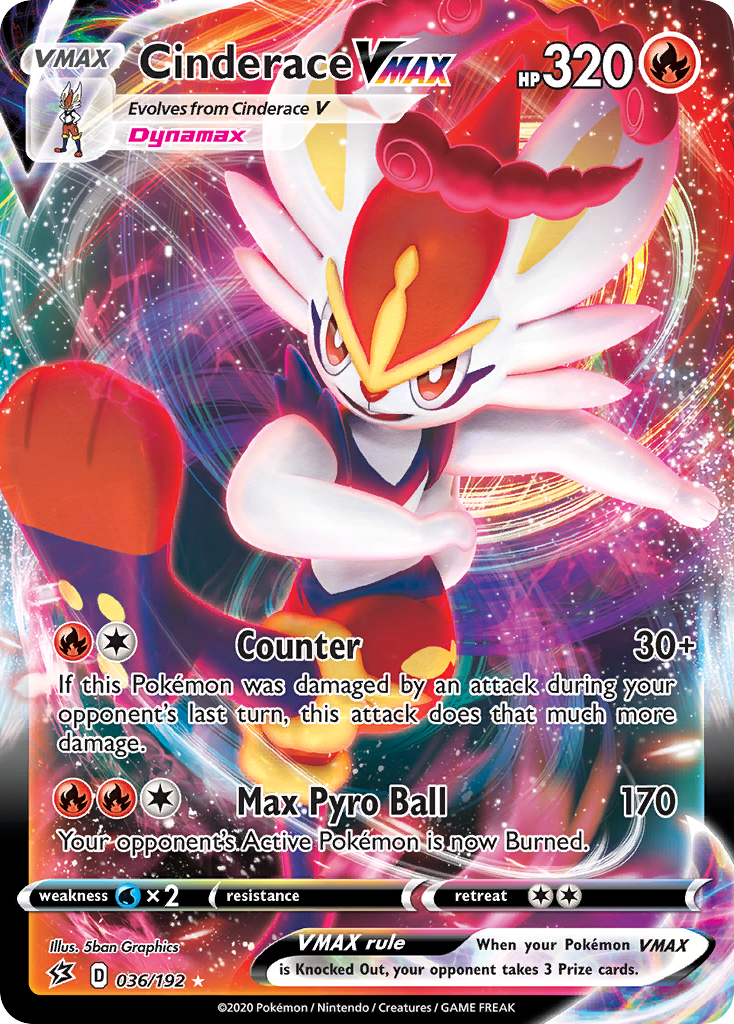 Cinderace VMAX (036/192) [Sword & Shield: Rebel Clash] | Good Games Cannington
