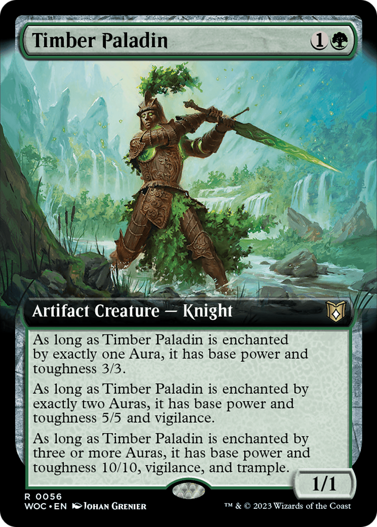 Timber Paladin (Extended Art) [Wilds of Eldraine Commander] | Good Games Cannington