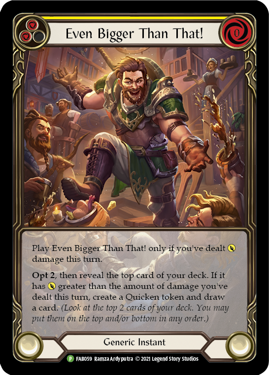 Even Bigger Than That (Yellow) [FAB059] (Promo)  Rainbow Foil | Good Games Cannington