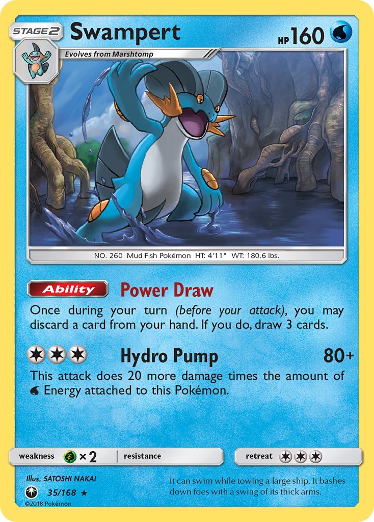 Swampert (35/168) (Theme Deck Exclusive) [Sun & Moon: Celestial Storm] | Good Games Cannington