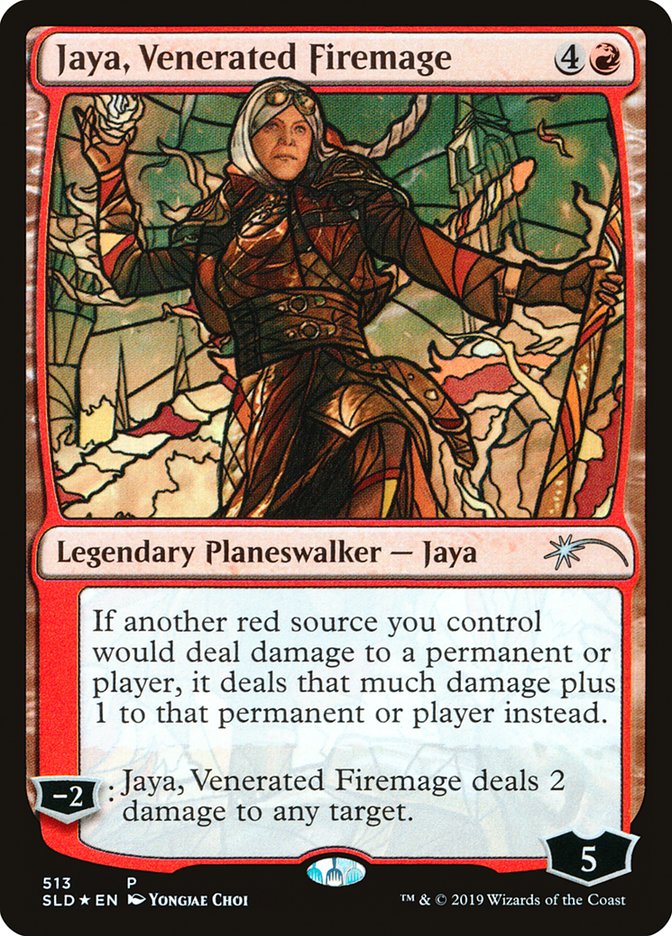 Jaya, Venerated Firemage (Stained Glass) [Secret Lair Drop Promos] | Good Games Cannington