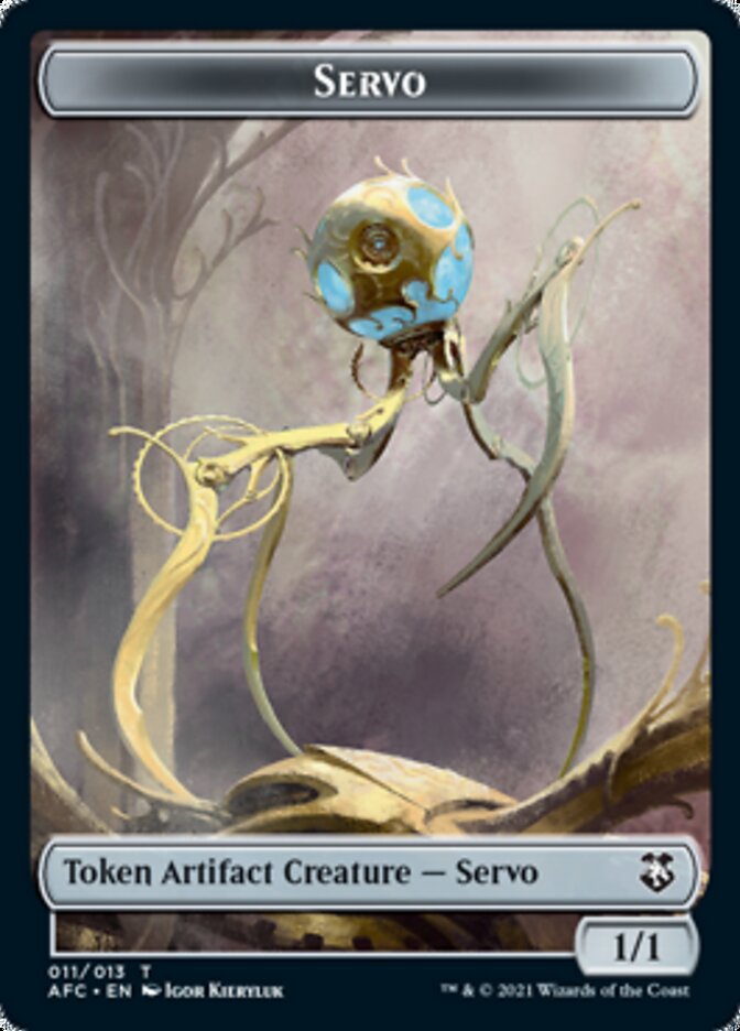Servo // Zombie Double-Sided Token [Dungeons & Dragons: Adventures in the Forgotten Realms Commander Tokens] | Good Games Cannington