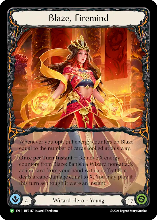 Blaze, Firemind [HER117] (Promo)  Rainbow Foil | Good Games Cannington