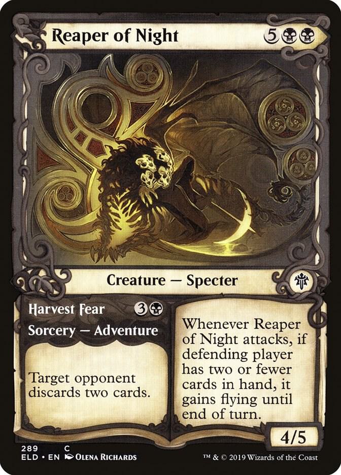 Reaper of Night // Harvest Fear 289/269 (Throne of Eldraine)  - Showcase Foil | Good Games Cannington