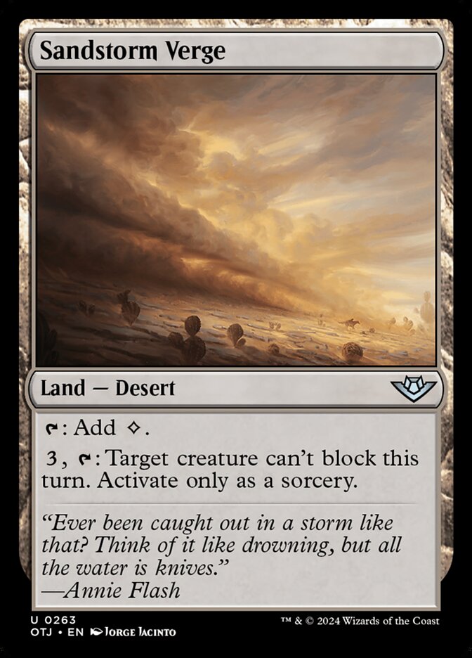 Sandstorm Verge 263 (Outlaws of Thunder Junction)  | Good Games Cannington