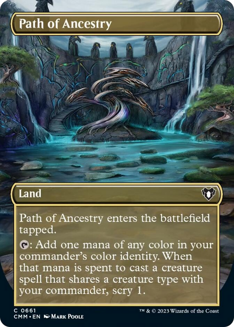 Path of Ancestry (Borderless Alternate Art) [Commander Masters] | Good Games Cannington