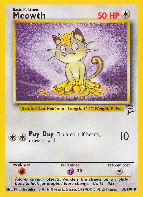 Meowth (80/130) [Base Set 2] | Good Games Cannington