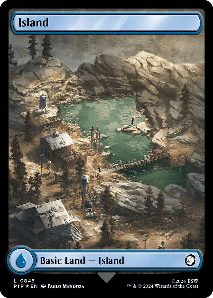 Island (0848) (Surge Foil) [Fallout] | Good Games Cannington