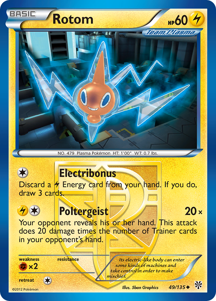 Rotom (49/135) [Black & White: Plasma Storm] | Good Games Cannington