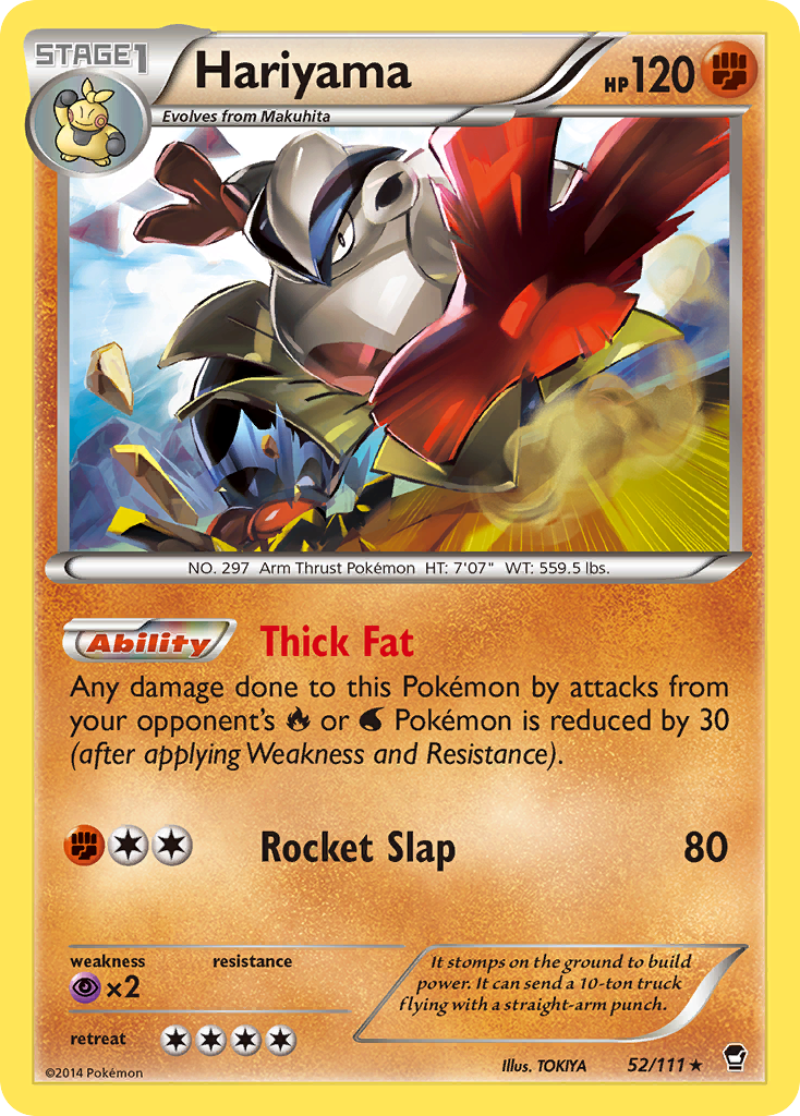 Hariyama (52/111) [XY: Furious Fists] | Good Games Cannington
