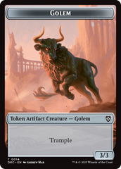 Golem (0014) // Thopter (0010) Double-Sided Token [Aetherdrift Tokens] | Good Games Cannington