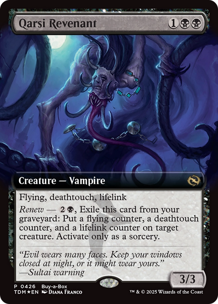 Qarsi Revenant (Extended Art) (Buy-A-Box) [Tarkir: Dragonstorm Promos] | Good Games Cannington