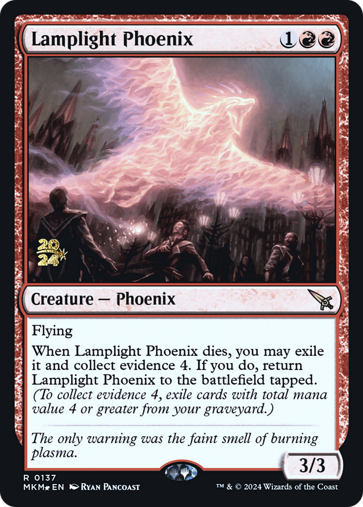 Lamplight Phoenix [Murders at Karlov Manor Prerelease Promos] | Good Games Cannington