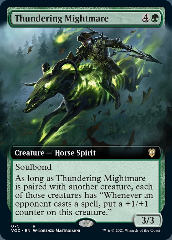 Thundering Mightmare (Extended Art) [Innistrad: Crimson Vow Commander] | Good Games Cannington