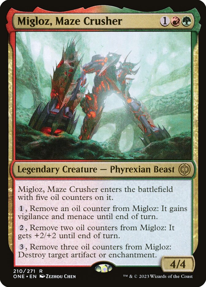 Migloz, Maze Crusher 210/271 (Phyrexia: All Will Be One)  - Foil | Good Games Cannington
