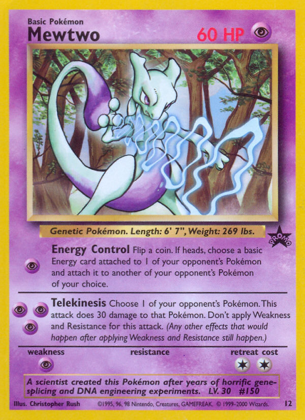 Mewtwo (12) [Wizards of the Coast: Black Star Promos] | Good Games Cannington
