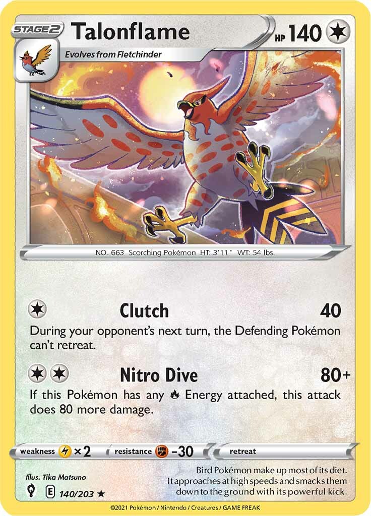 Talonflame (140/203) [Sword & Shield: Evolving Skies] | Good Games Cannington
