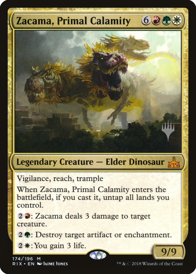 Zacama, Primal Calamity (Promo Pack) [Rivals of Ixalan Promos] | Good Games Cannington