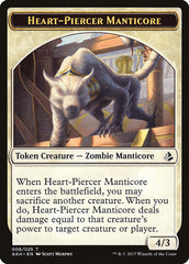 Heart-Piercer Manticore // Warrior Double-Sided Token [Amonkhet Tokens] | Good Games Cannington