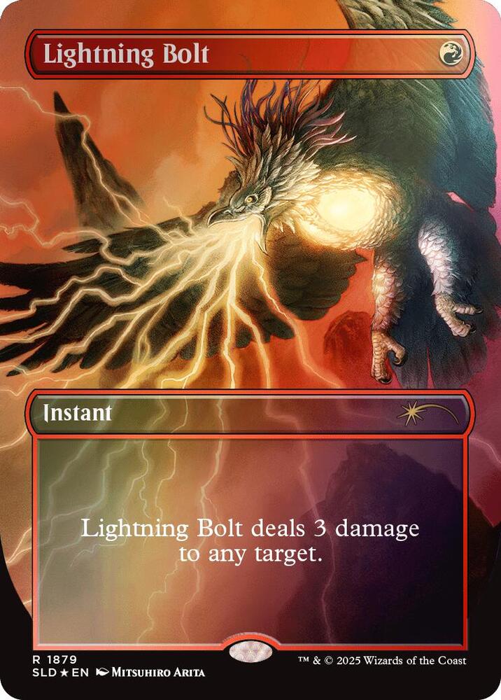 Lightning Bolt 1879/1 (Secret Lair Drop Series)  - Borderless Rainbow Foil | Good Games Cannington