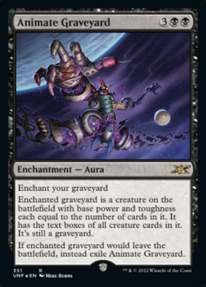 Animate Graveyard (Galaxy Foil) [Unfinity] | Good Games Cannington